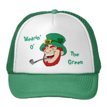 Wearin O el casquillo del St. Patty verde del Lepr Gorro De Camionero
