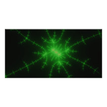 Web verde del fractal tarjeta personal