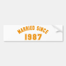 wedding anniversary auto sticker