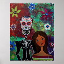 Wedding Dia de los Muertos Couple Impresiones
