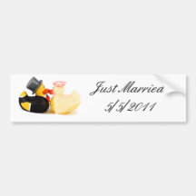 weddingducks - apenas pegatina casado pegatina de parachoque