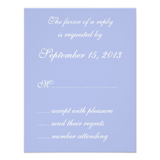 Wedgewood Blue1 que casa las tarjetas de RSVP Comunicados Personales