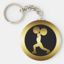 WEIGHTLIFTER DEL ORO LLAVEROS PERSONALIZADOS