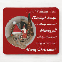 Weihnachts-Mauspad "Irish Terrier"