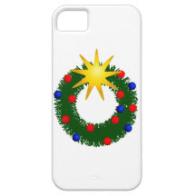 Weihnachtskranz christmas wreath iPhone 5 protectores