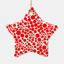 Weihnachtsstern mit Pünktchen, Punkte Spots Points Weihnachtsornament