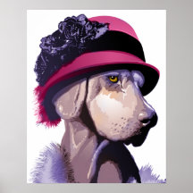 Weimaraner de moda impresiones
