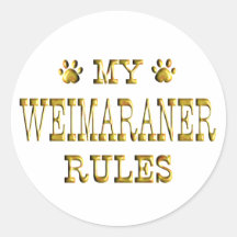 Weimaraner Pegatina Redonda