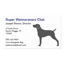 Weimaraner Tarjetas De Visita