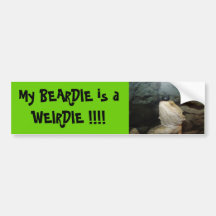 Weirdie Beardie Etiqueta De Parachoque