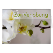 Weisse Orchidee • Glueckwunschkarte Verlobung Felicitación