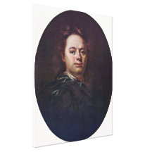 Wenzel Lorenz Reiner - óvalo del autorretrato Impresiones De Lienzo