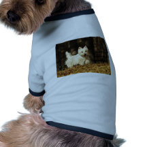 Westie en el movimiento camisetas de perro
