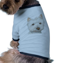 Westie lindo camisetas de perrito