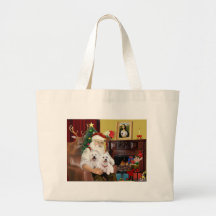 Westies de Santa 2 Bolsas De Mano