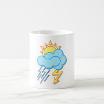 Wetter Sonne Regen Blitze weather sun rain Tassen