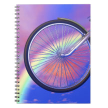 Wheelie de la bicicleta libros de apuntes con espiral