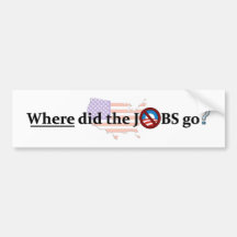 WHERE-DID-JOBS-GO-ameriflag.gif Etiqueta De Parachoque