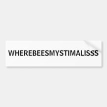 WHEREBEESMYSTIMALISSS ETIQUETA DE PARACHOQUE