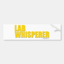 Whisperer de Labrador Pegatina De Parachoque