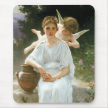 Whisperings del amor, Guillermo Adolfo Bouguereau Tapete De Ratón