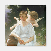 Whisperings del amor, Guillermo Adolfo Bouguereau Imanes Para Frigoríficos