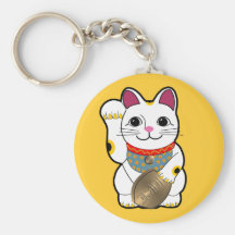 white_maneki llavero