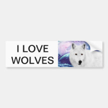 White Wolf Pegatina De Parachoque