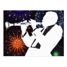 Who is this clarinet man? postkarte