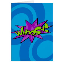 Whoosh la tarjeta de cómic