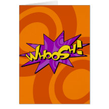 Whoosh la tarjeta de cómic