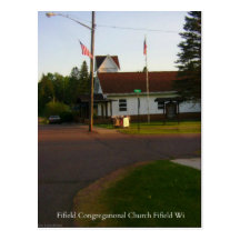 WI de Fifield de la iglesia congregacional de Fifi Tarjetas Postales