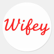 Wifey Pegatinas Redondas