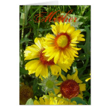 Wildflowers amarillos F0006 Tarjetas