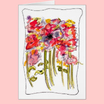 Wildflowers de la acuarela tarjetas