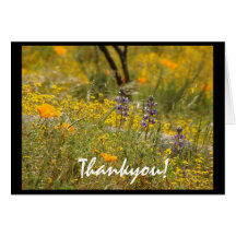 ¡Wildflowers gracias! Tarjeta
