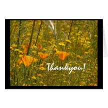 ¡Wildflowers gracias! Tarjeta