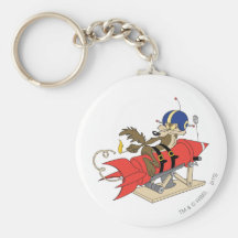 Wile E. Coyote Launching Red Rocket Llaveros