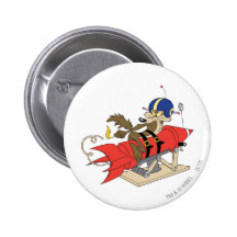 Wile E. Coyote Launching Red Rocket Pin