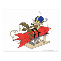 Wile E. Coyote Launching Red Rocket Postal