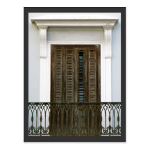 Windows de San Juan viejo, Puerto Rico Tarjeta Postal