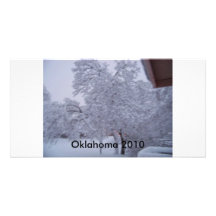 winterstorm2010, Oklahoma Tarjeta Fotografica Personalizada