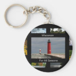 Wisconsin por todas las estaciones llavero personalizado