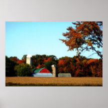 Wisconsin rural en otoño poster