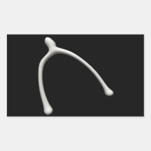 Wishbone Rectangular Pegatina