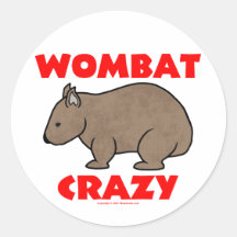 Wombat loco etiquetas  