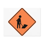Work Zone Highway Construction Sign Post Card
