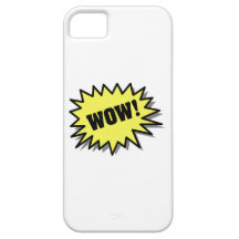 Wow amarillo iPhone 5 Case-Mate fundas
