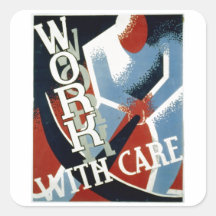 WPA - caja fuerte del trabajo Pegatinas