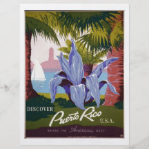 WPA - visita Puerto Rico Tarjetas Publicitarias